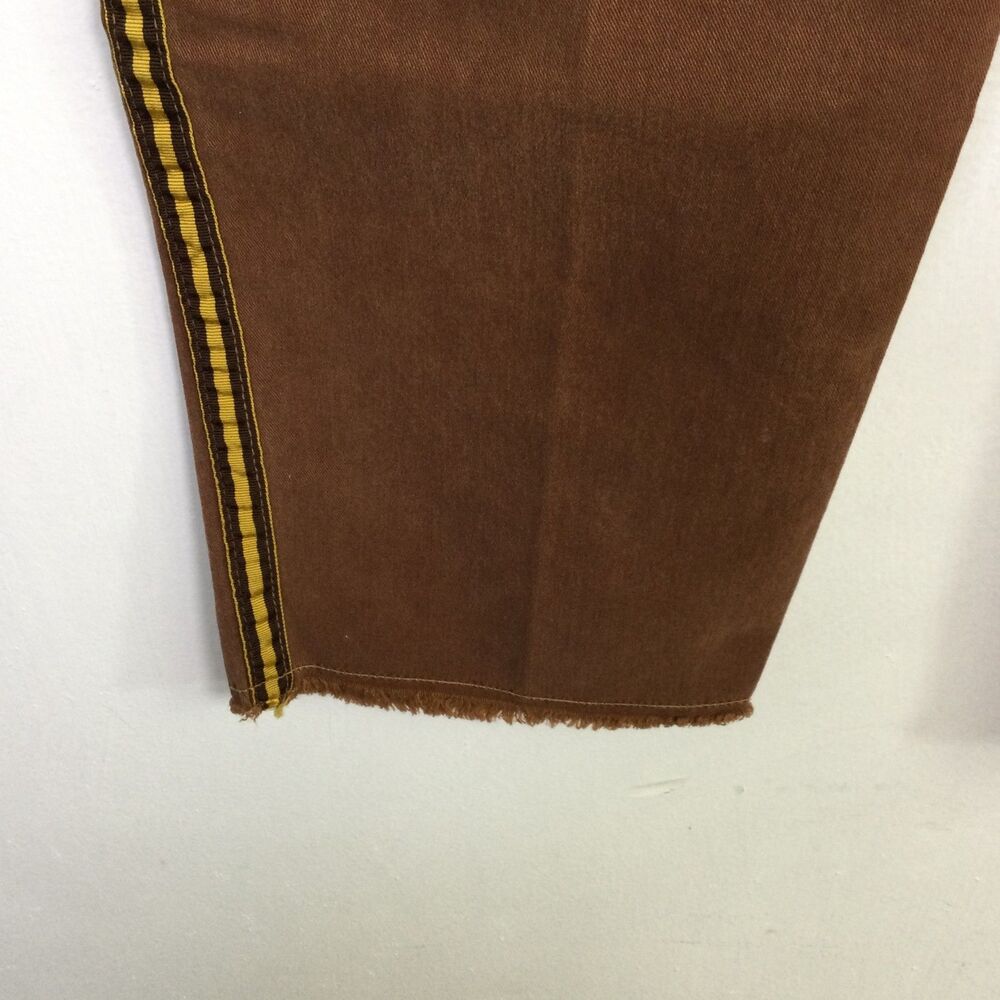 Nili Lotan Womens Jenna Crop Twill Pants Mid-Rise Straight Leg Brown Size 28 - Picture 8 of 11